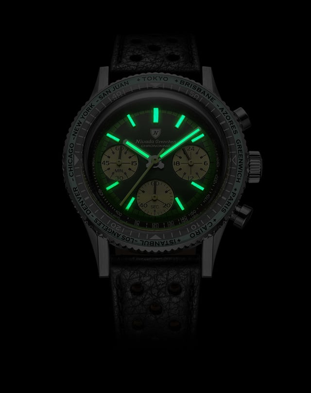 Nivada Grenchen: Die Chronoking Mecaquartz Summer Edition in der Dunkelheit