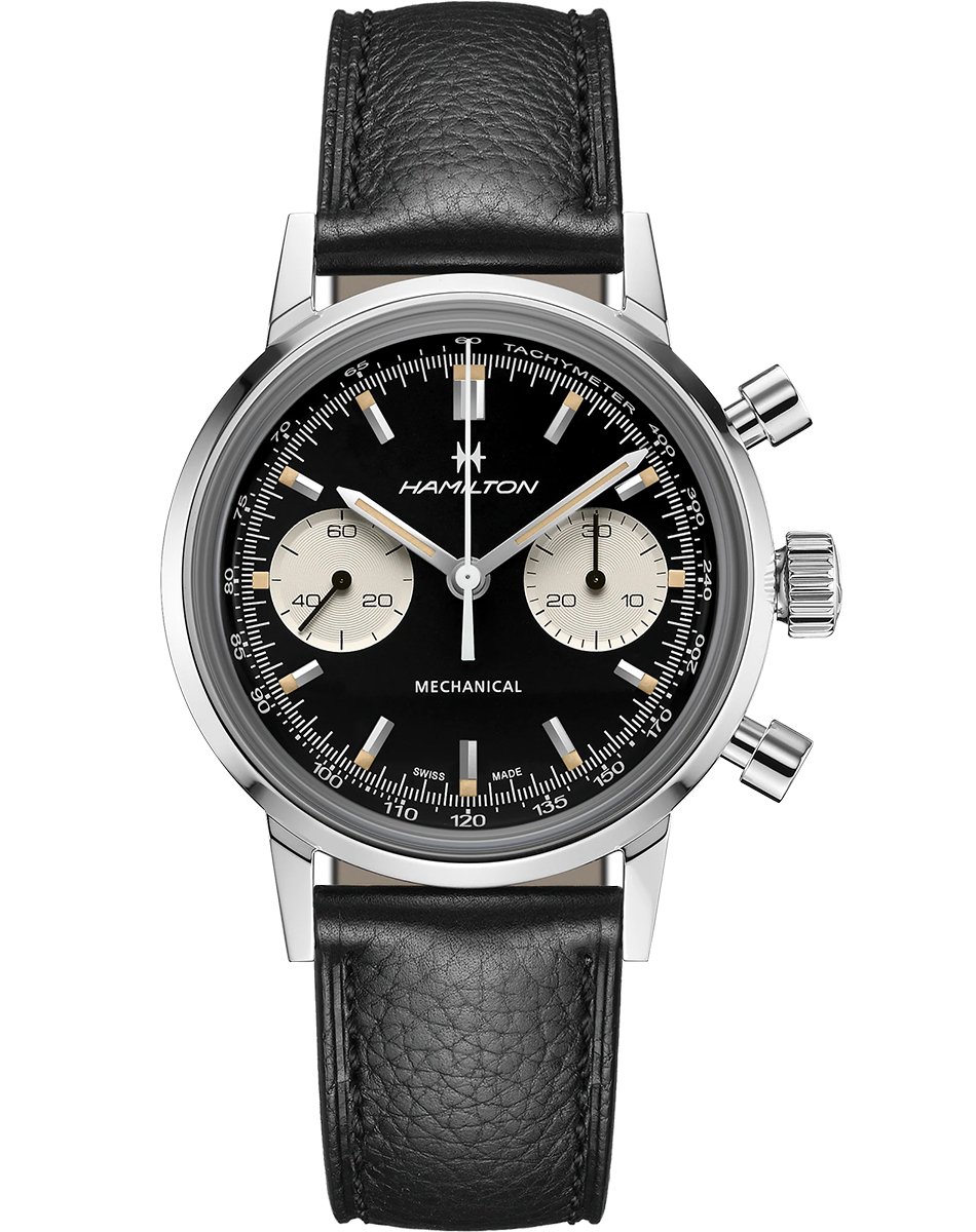 Hamilton – American Classic Intra-Matic Chronograph H, mechanischer Chronograph mit Lederband