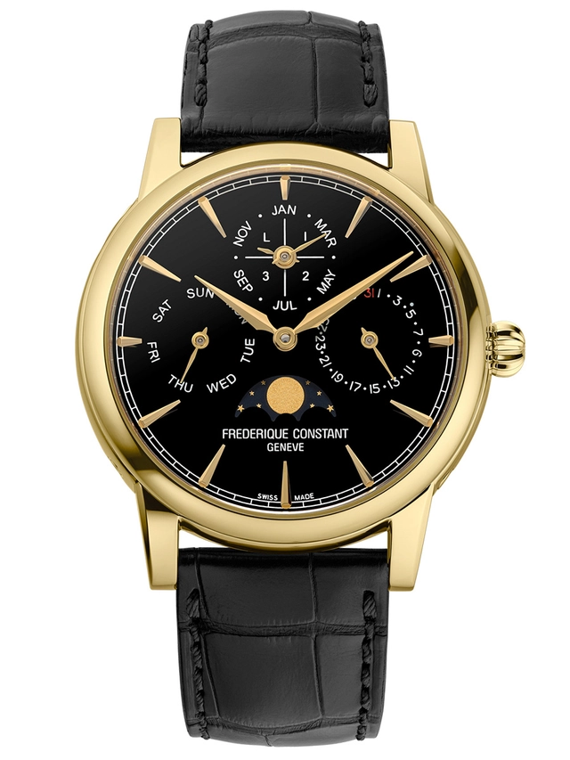 Frederique Constant Classic Perpetual Calendar Manufacture, Ref. FC-776ONB3H7, Uhr von vorne    
