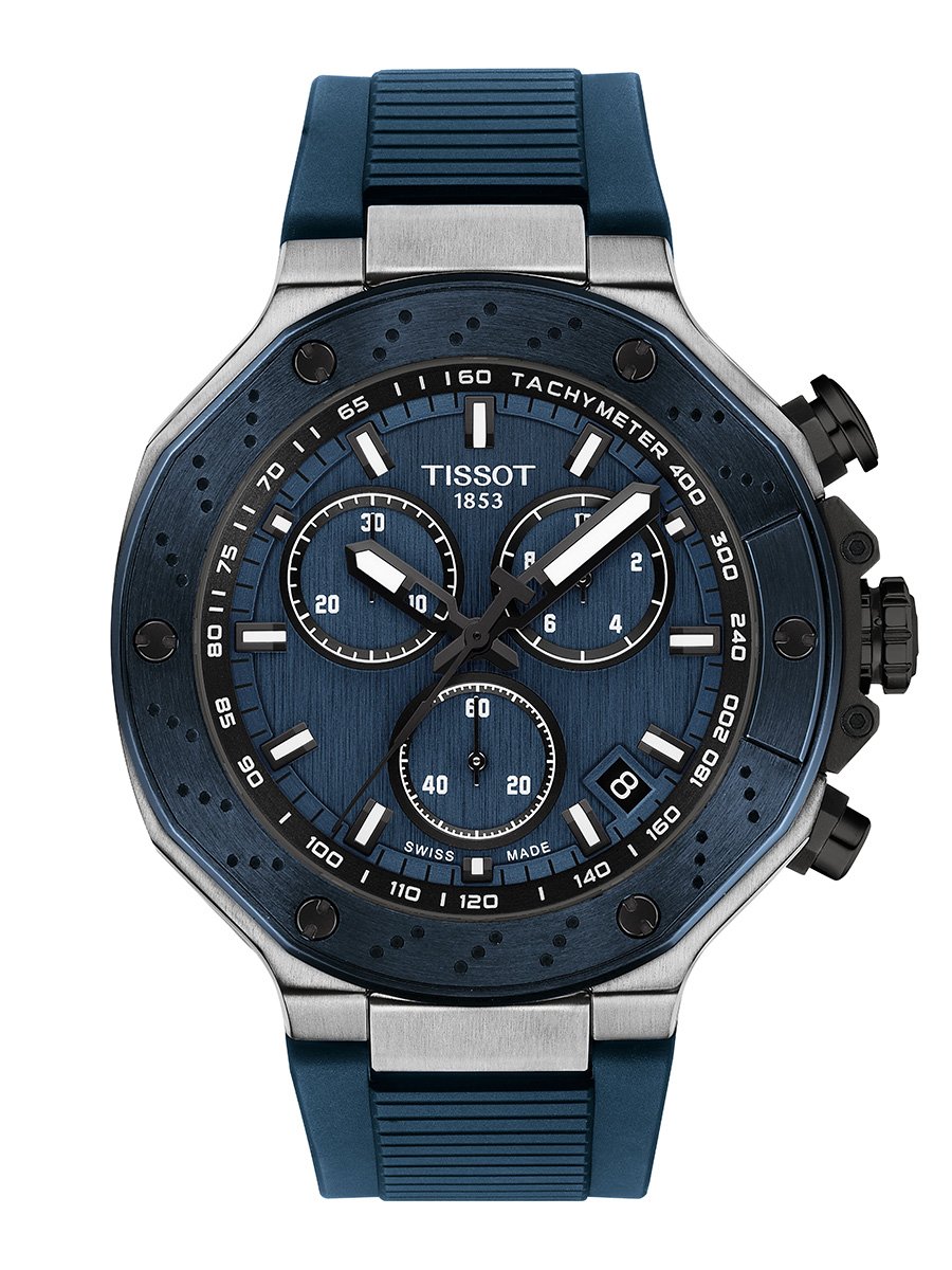 Tissot: T-Race-Quartz-Chronograph, ref. 141 417 27 041 00, blaues ZB, Front