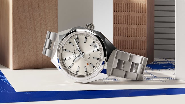 Zenith – Defy Revival A3643, Retro-Uhr mit Automatikkaliber und silberfarbenem Zifferblatt