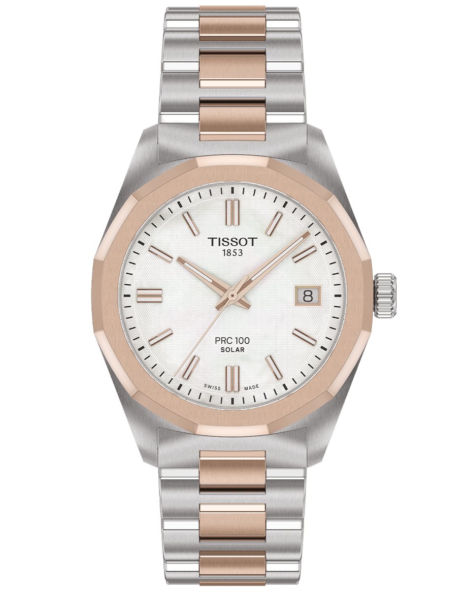 Tissot – PRC 100 Solar 34 mm, Edelstahluhr mit Solar-Quarzwerk