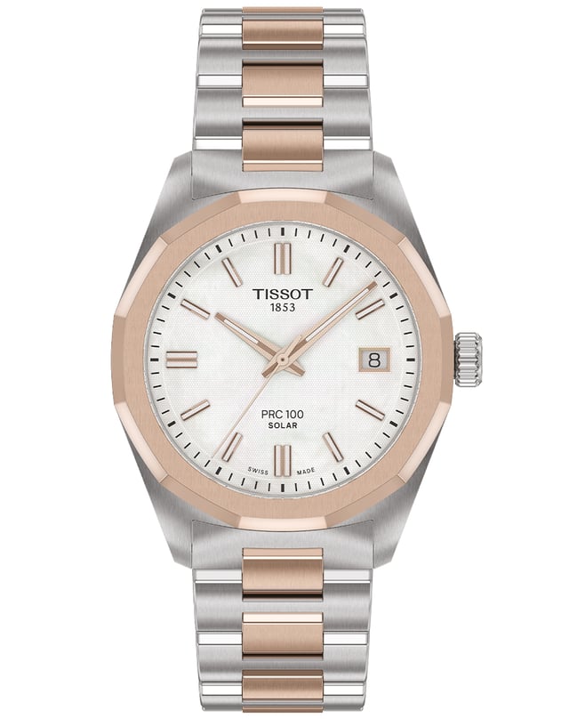 Tissot – PRC 100 Solar 34 mm, Edelstahluhr mit Solar-Quarzwerk