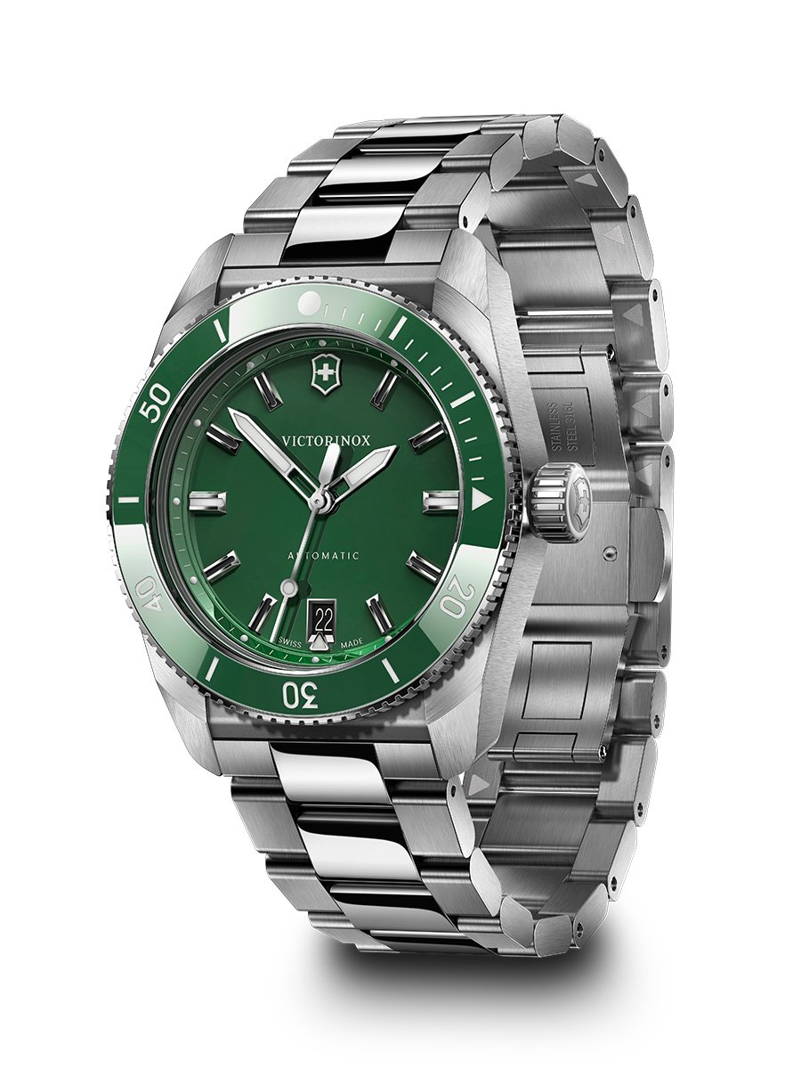 Victorinox Maverick Automatik, grünes ZB: Frontansicht Uhr