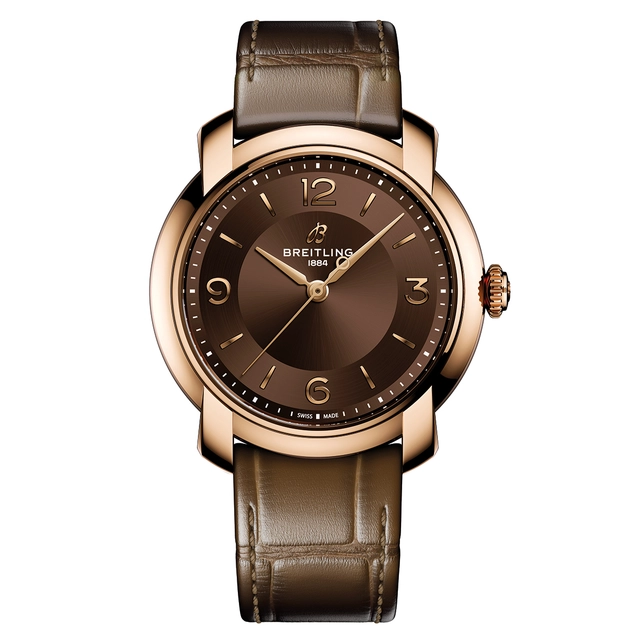 Breitling Lady Premier 36 mit grünem Zifferblatt und Diamanten