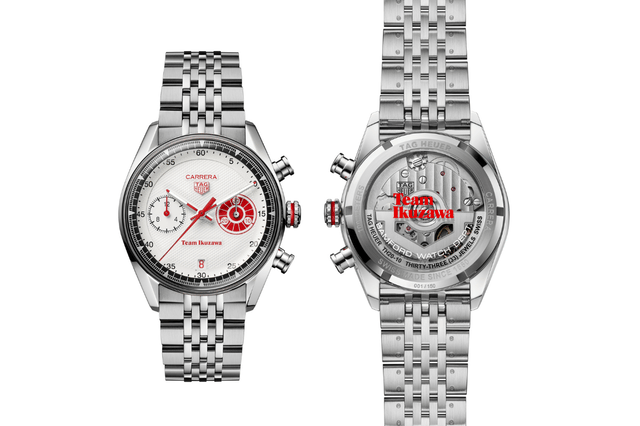 Front und Rückseite der Tag Heuer Carrera Chronograph x Team Ikuzawa