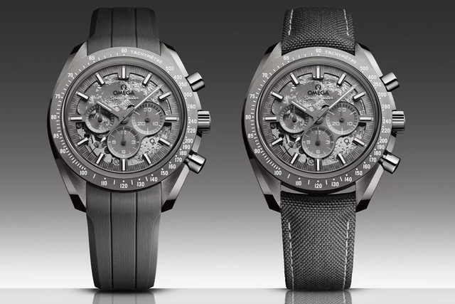 Speedmaster Dark and Grey Side of the Moon, Chronograph mit Manufakturkaliber aus Keramik