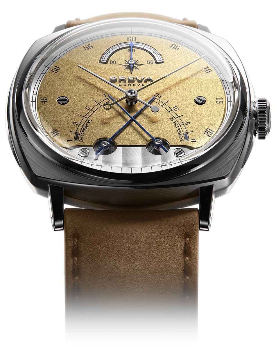 Breva Genève – „Segreto di Lario“ Meridian Gold, Luxusuhr aus Titan mit Handaufzugswerk