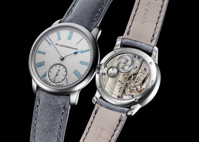 Moritz Grossmann: Tefnut 36 anreibeversilbert türkisblau Vorder- und Rückseite