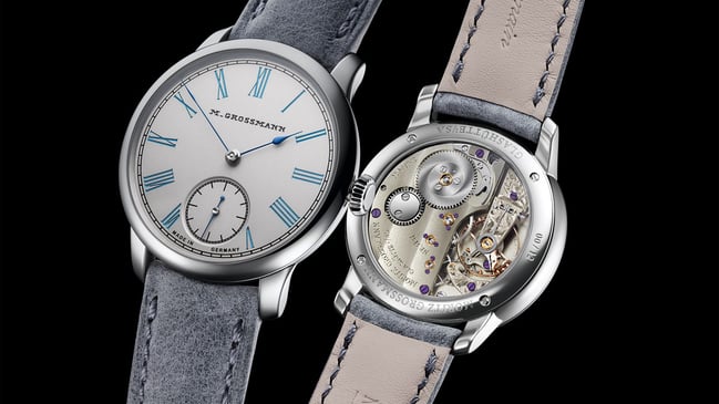 Moritz Grossmann: Tefnut 36 anreibeversilbert türkisblau Vorder- und Rückseite