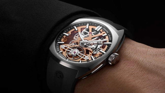 Favre Leuba: Chief Skeleton Golden Black Wristshot