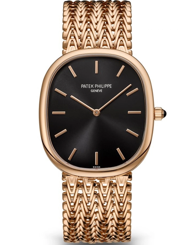 Patek Philippe – Golden Ellipse 5738/1R-001, Dresswatch aus Gold mit Goldarmband 