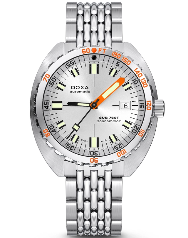 Doxa – SUB 750T, Taucheruhr aus Edelstahl mit silbernem Zifferblatt