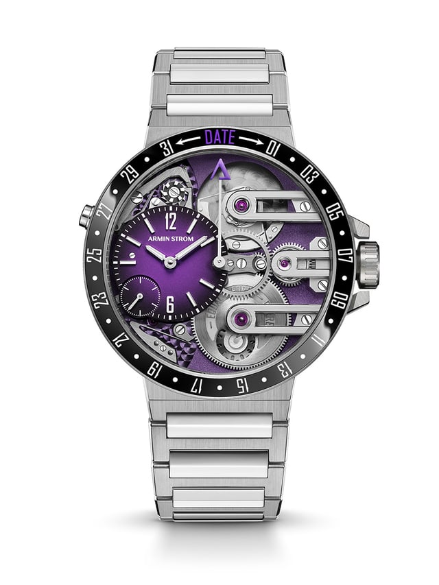 Armin Strom Orbit Midnight Purple: Frontansicht Uhr