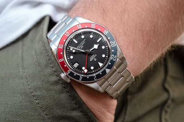 Tudor Black Bay GMT, Toolwatch aus Edelstahl mit rot-blauer Lünette und Automatikwerk
