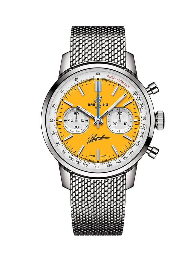Breitling Top Time B01 Eddy Merckx, ref. AB01762C1I1A1: Frontansicht Uhr