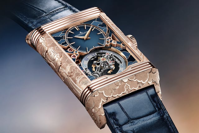 Nahaufnahme der Jaeger-LeCoultre Reverso Hybris Artistica Calibre 179 Pegasus