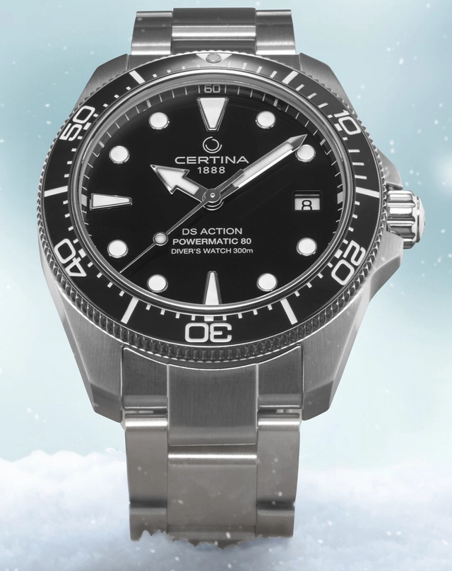 Certina – DS Action Diver 38MM, robuste Automatikuhr mit Edelstahlband