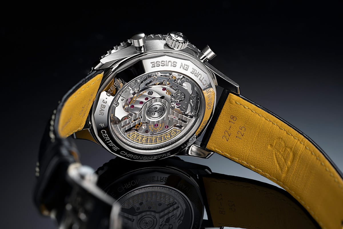 Breitling Navitimer B19 Perpetual Calendar Chronograph, Gehäuseboden