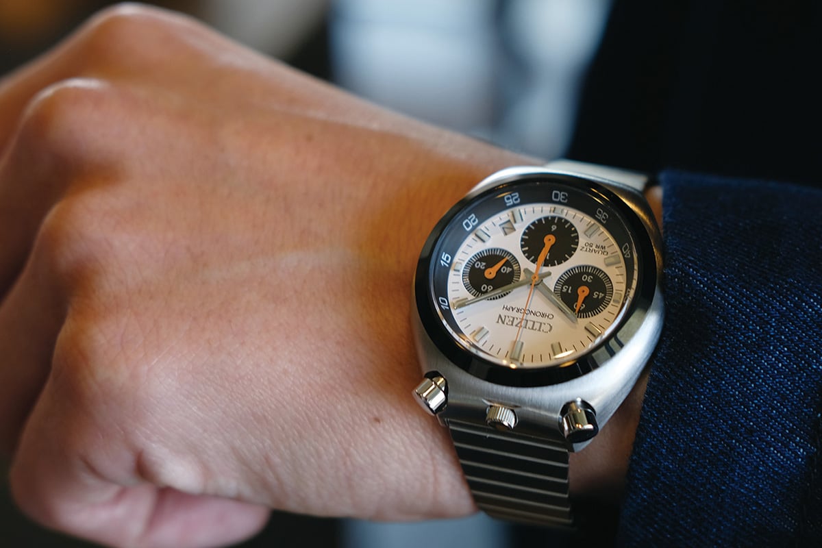 Citizen: Tsuno Chronograph Challenge Timer, ref. AN3660-73X, Handgelenk