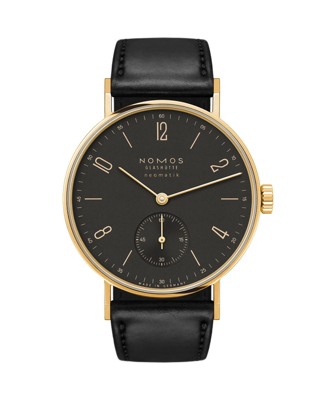 Nomos Glashütte: Tangente Gold neomatik Ruthenium