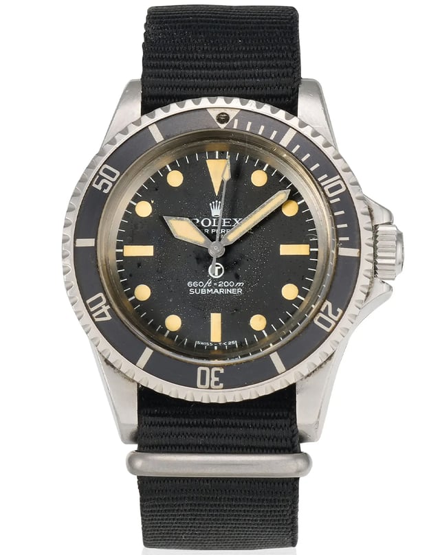 Rolex Military Submariner Ref. 5513/5517 (ca. 1975), Taucheruhr mit Automatikwerk