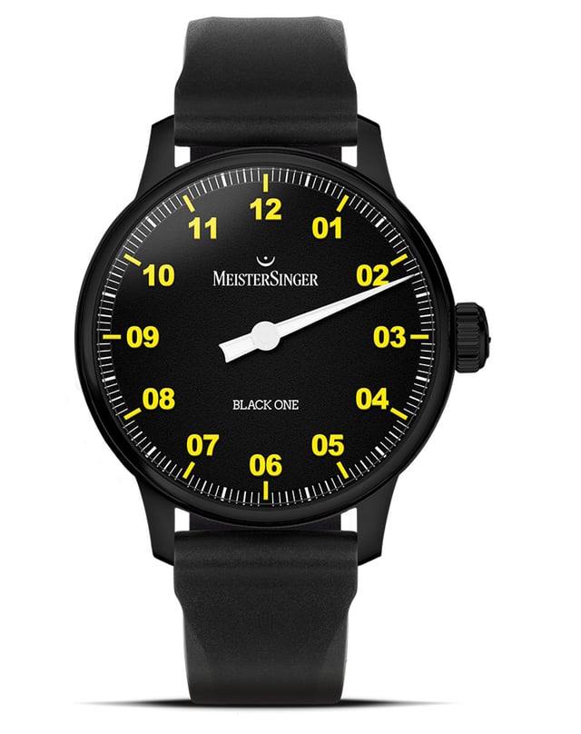 Meistersinger: Einzeigeruhr Edition Black One 