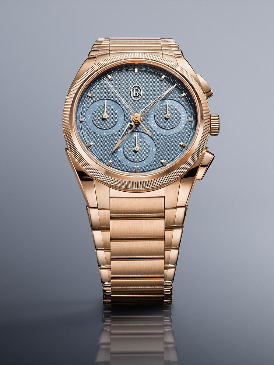 Parmigiani Fleurier Tonda PF Chronograph Mineral Blue: Frontansicht Uhr