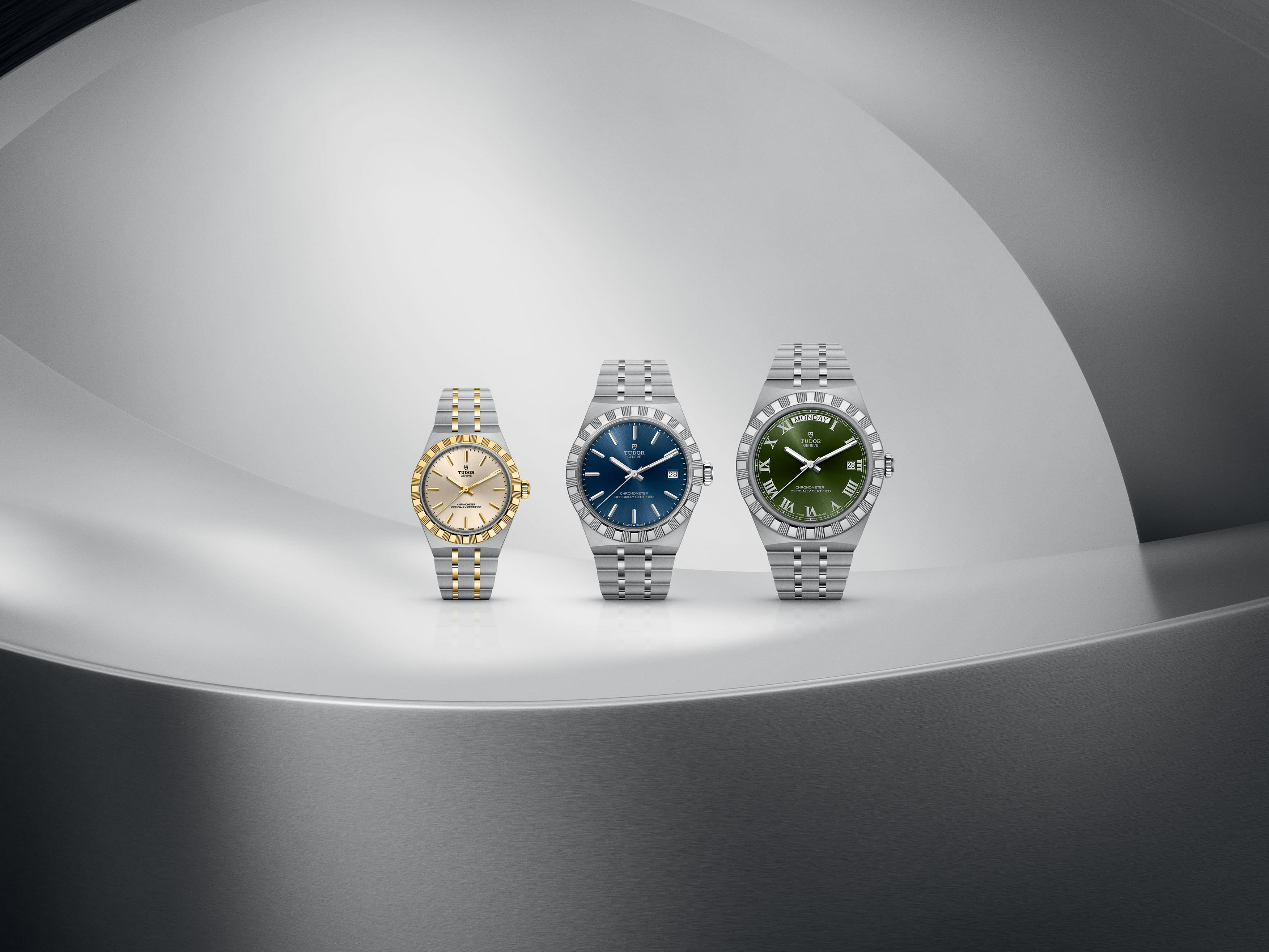 Drei Varianten der Tudor Royal 