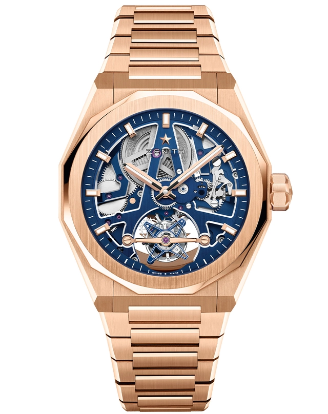 Zenith – Defy Skyline Tourbillon Skeleton, Golduhr mit skelettiertem Zifferblatt und Tourbillon