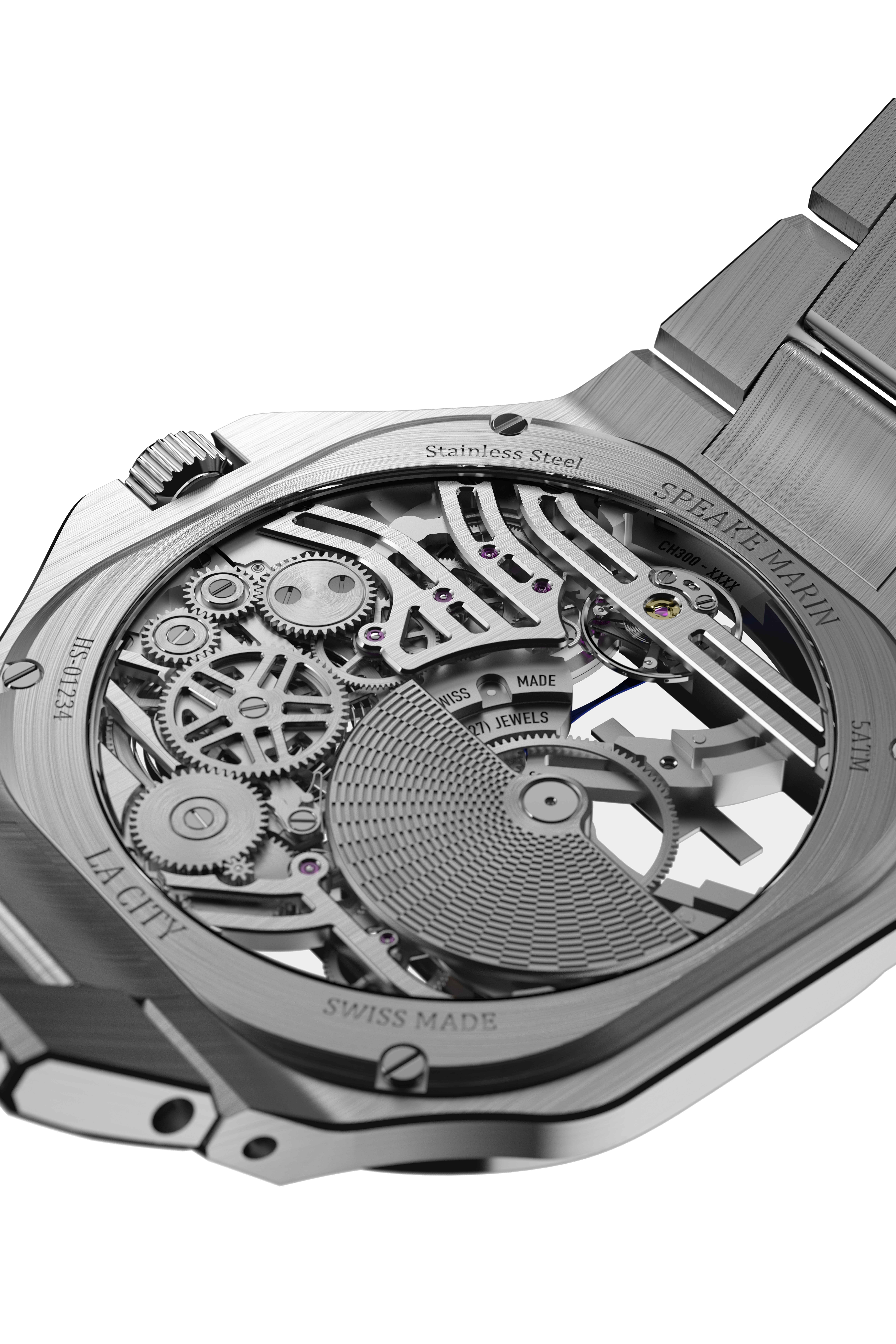 Speake Marin Ripples Skeleton, Rückseite