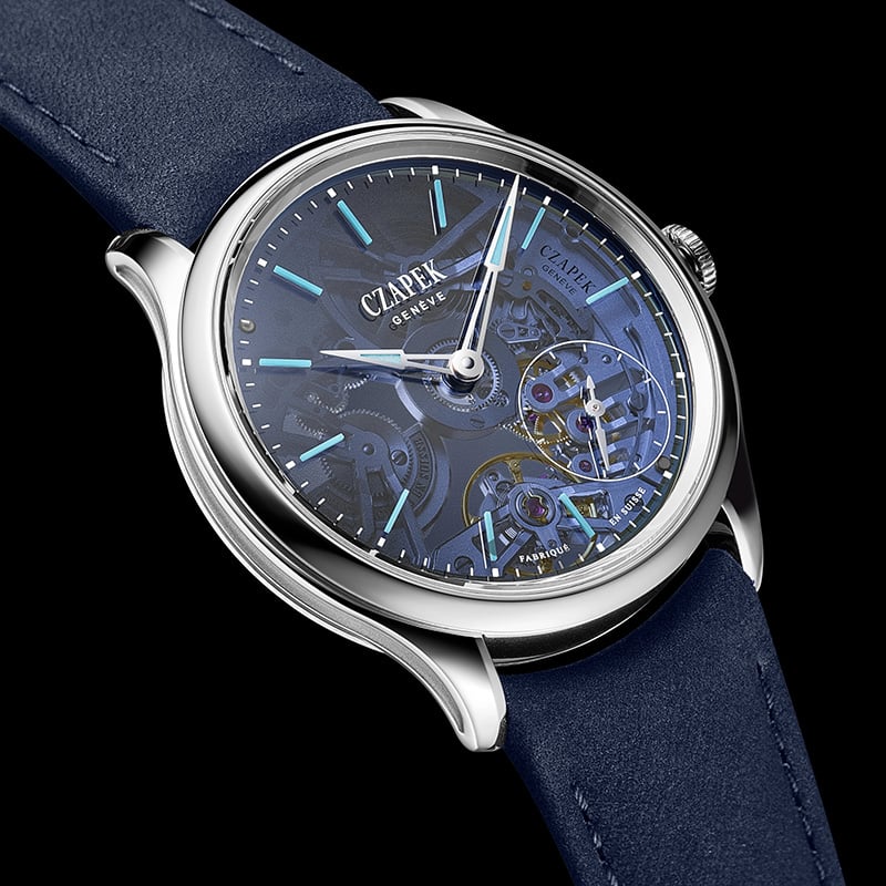 Czapek Promenade Transparencies Aqua Blue: Zifferblatt