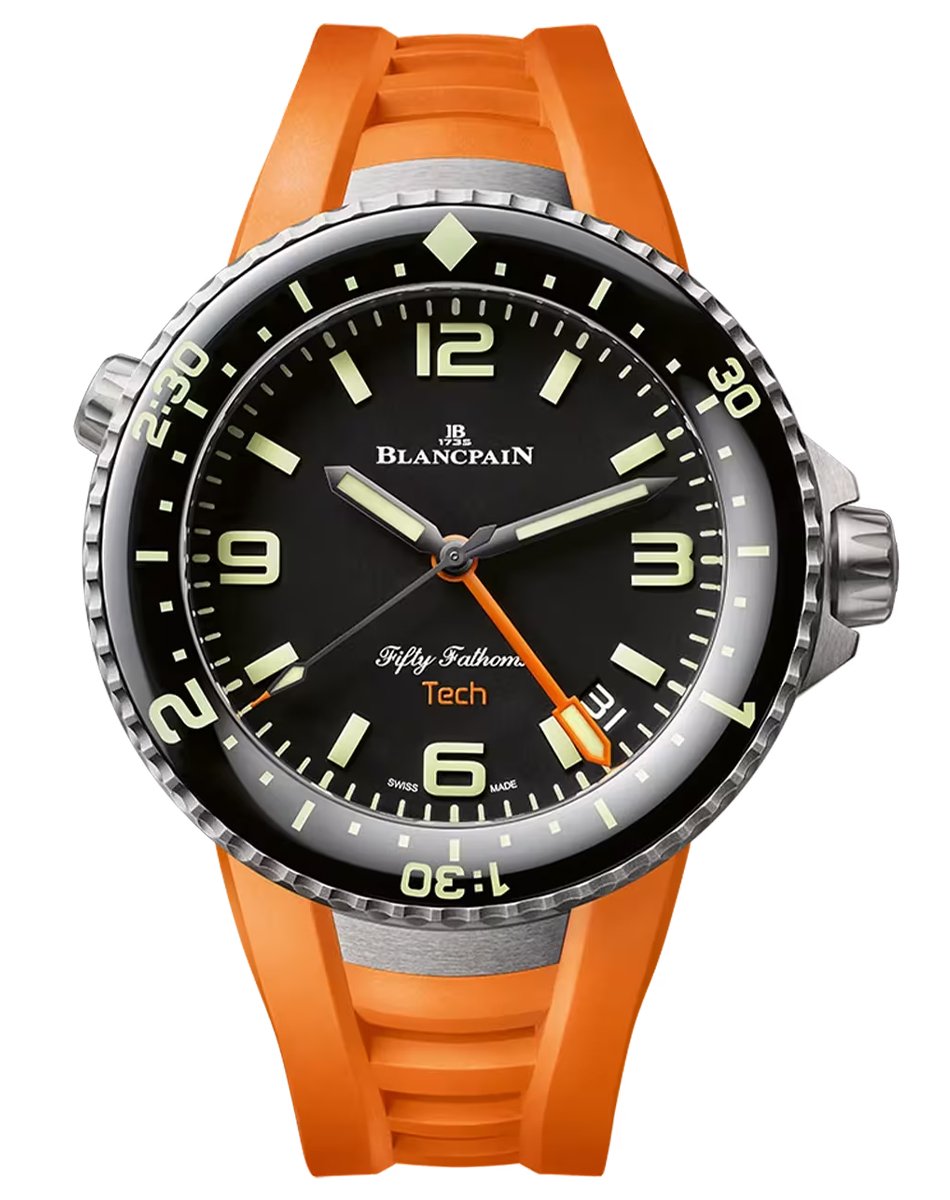 Blancpain – Fifty Fathoms Tech, professionelle mechanische Taucheruhr mit Kautschukband
