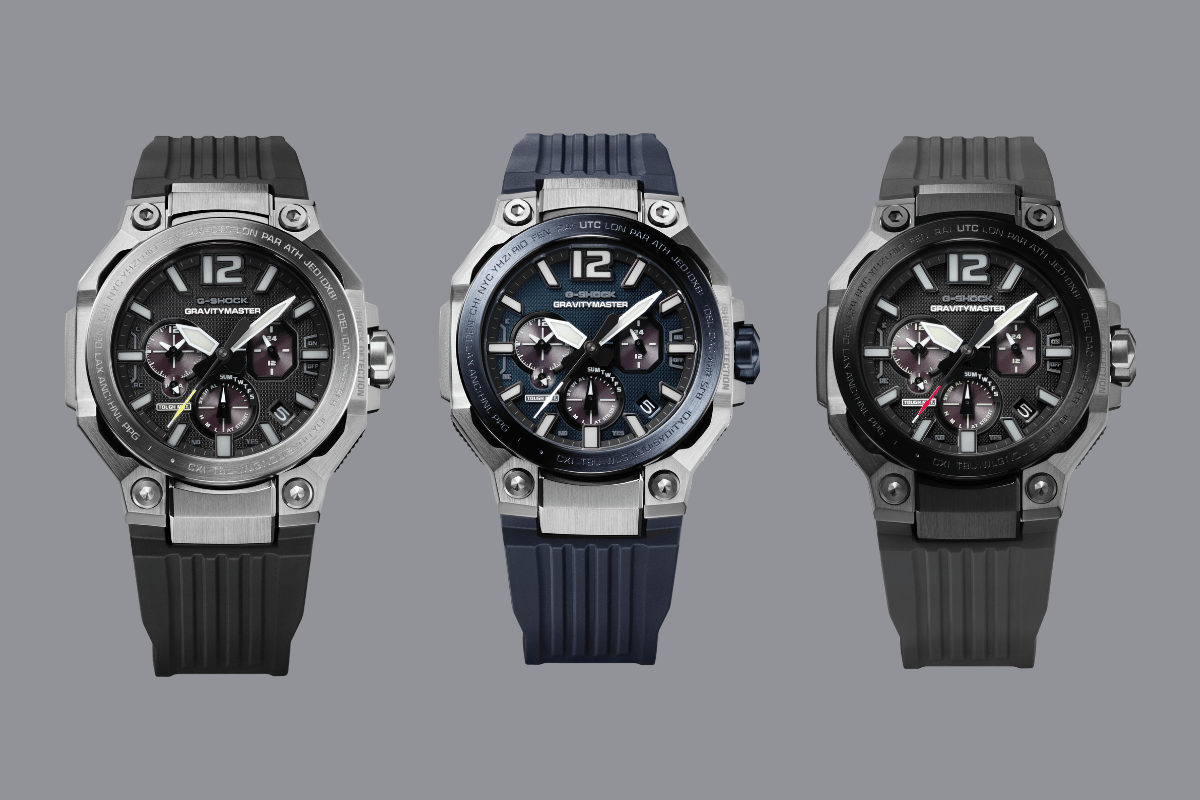 Die drei versionen der Casio G-SHOCK Gravitymaster GWR-B3000 