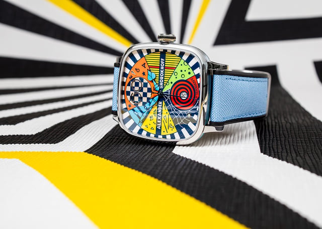 Alexander Shorokhoff Kandy Avantgarde Blue, bunte Uhr