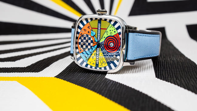 Alexander Shorokhoff Kandy Avantgarde Blue, bunte Uhr