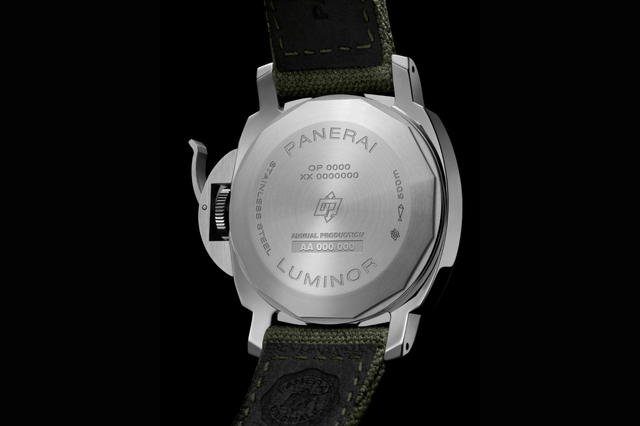 Rückseite, gehäuseboden der Panerai Luminor