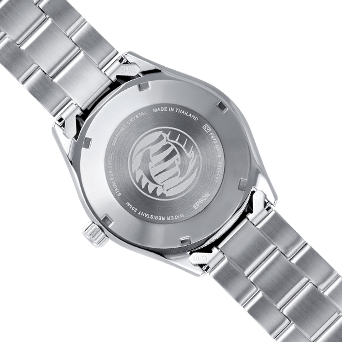 Der Gehäuseboden der Orient Mako 40