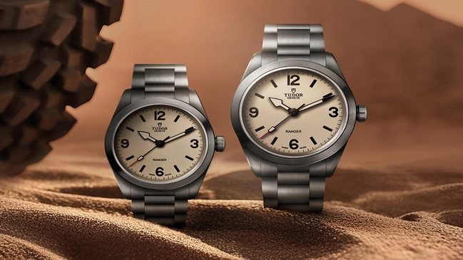 Tudor Ranger Dune White, Duo zwei Uhren mit Zifferblatt in Beige