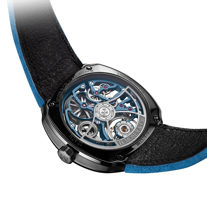 H. Moser Streamliner Tourbillon Skeleton Ceramic Alpine Limited Edition: Bodengehäuse
