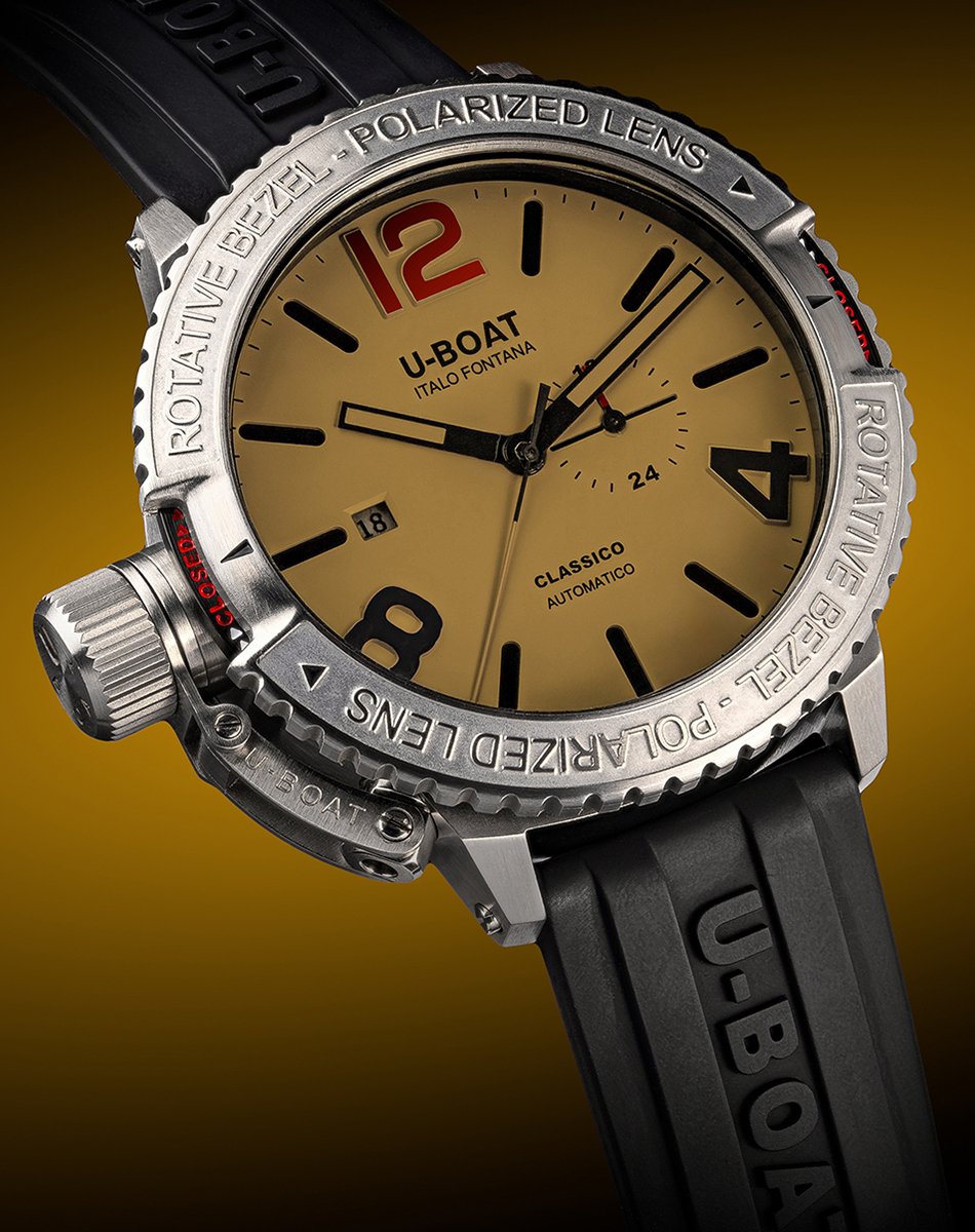 U-Boat – Classico Polarized Dark Mistery, Taucheruhr mit braunem Zifferblatt und Automatikwerk