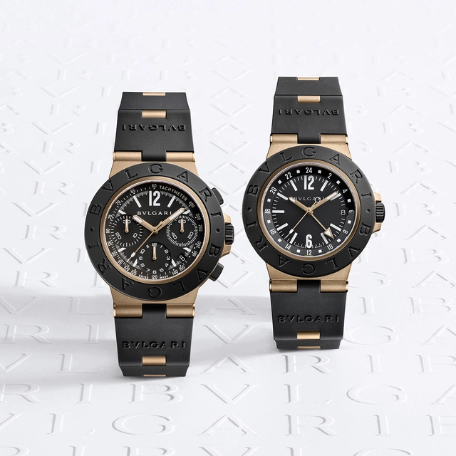 Bulgari Bronzo Chronograph Referenz 104242 und GMT Referenz 104241
