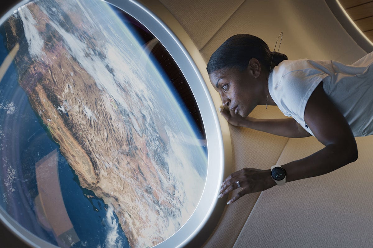 Die Vision: Astronautin mit IWC Venturer in der Raumstation