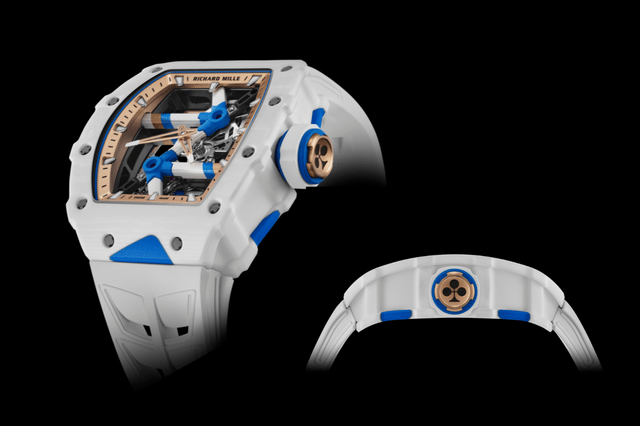 Ansichten der Richard Mille RM 64-01-Tourbillon Colnago, Seinenansicht, Zifferblattt