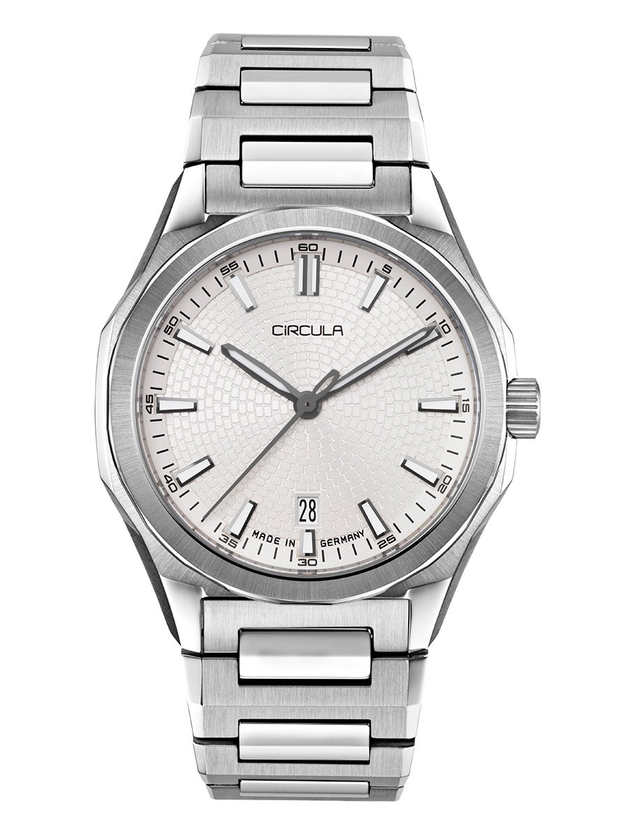 Circula Facet 41 Snow White: Frontansicht Uhr