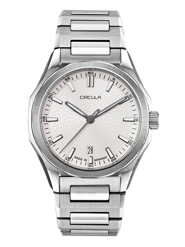 Circula Facet 41 Snow White: Frontansicht Uhr