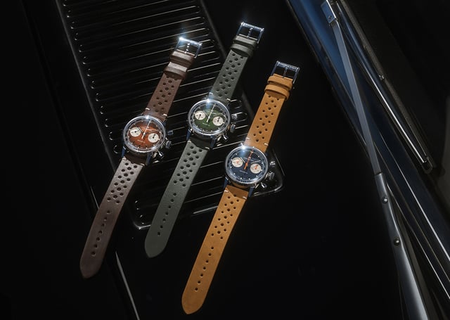 Hamilton American Classic Chronograph H, drei Uhren liegend