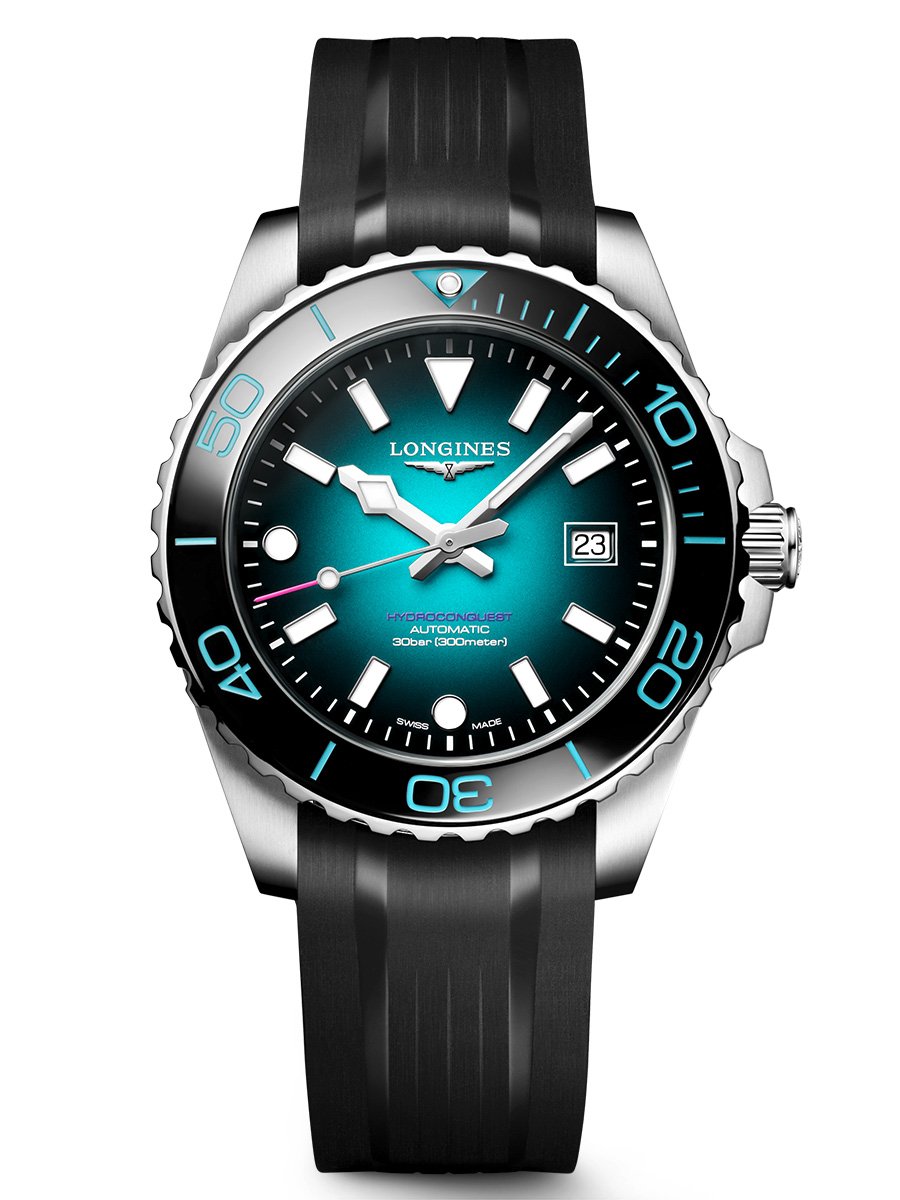 Longines HydroConquest Commonwealth Games Edition Glasgow 2026, Ref. L3.788.4.09.9, Frontansicht Uhr