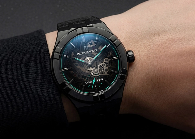 Maurice Lacroix X Label Noir: Aikon Automatic Label Noir, Wristshot