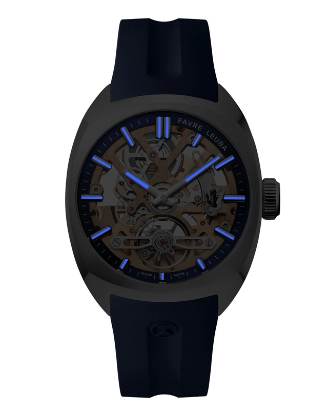 Favre Leuba Chief Skeleton Leuchtmasse bei Dunkelheit